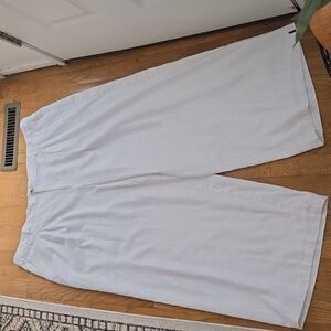 LIZ CLAIBORNE BRAND WOMEN'S PLUS SIZE WHITE FULLY LINED WIDE-LEG PANTS SIZE 24W